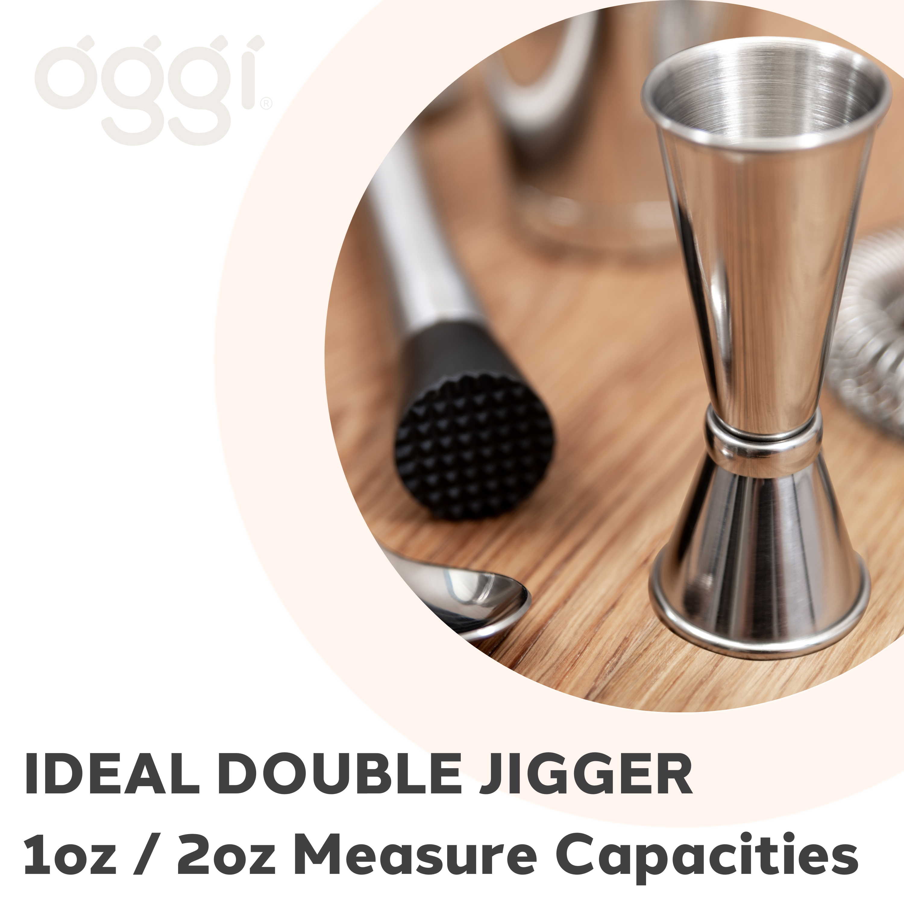 Japanese Style Jigger - 1oz/2oz, 30ml/60ml