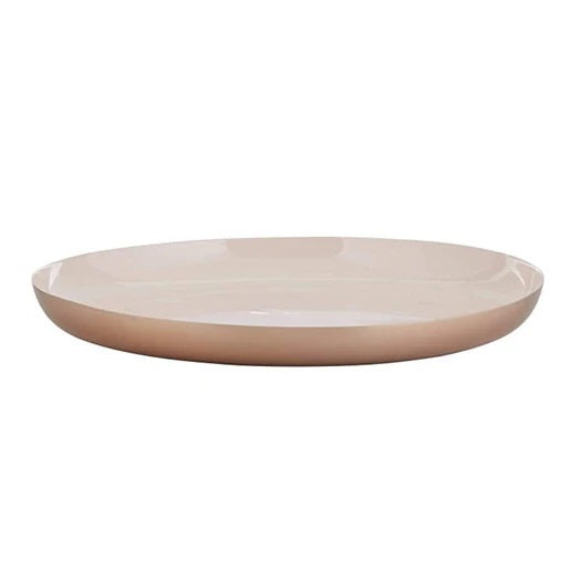 Blush & Copper Round Serving Tray