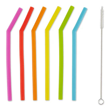 6 in Silicone Straw Set Of 6