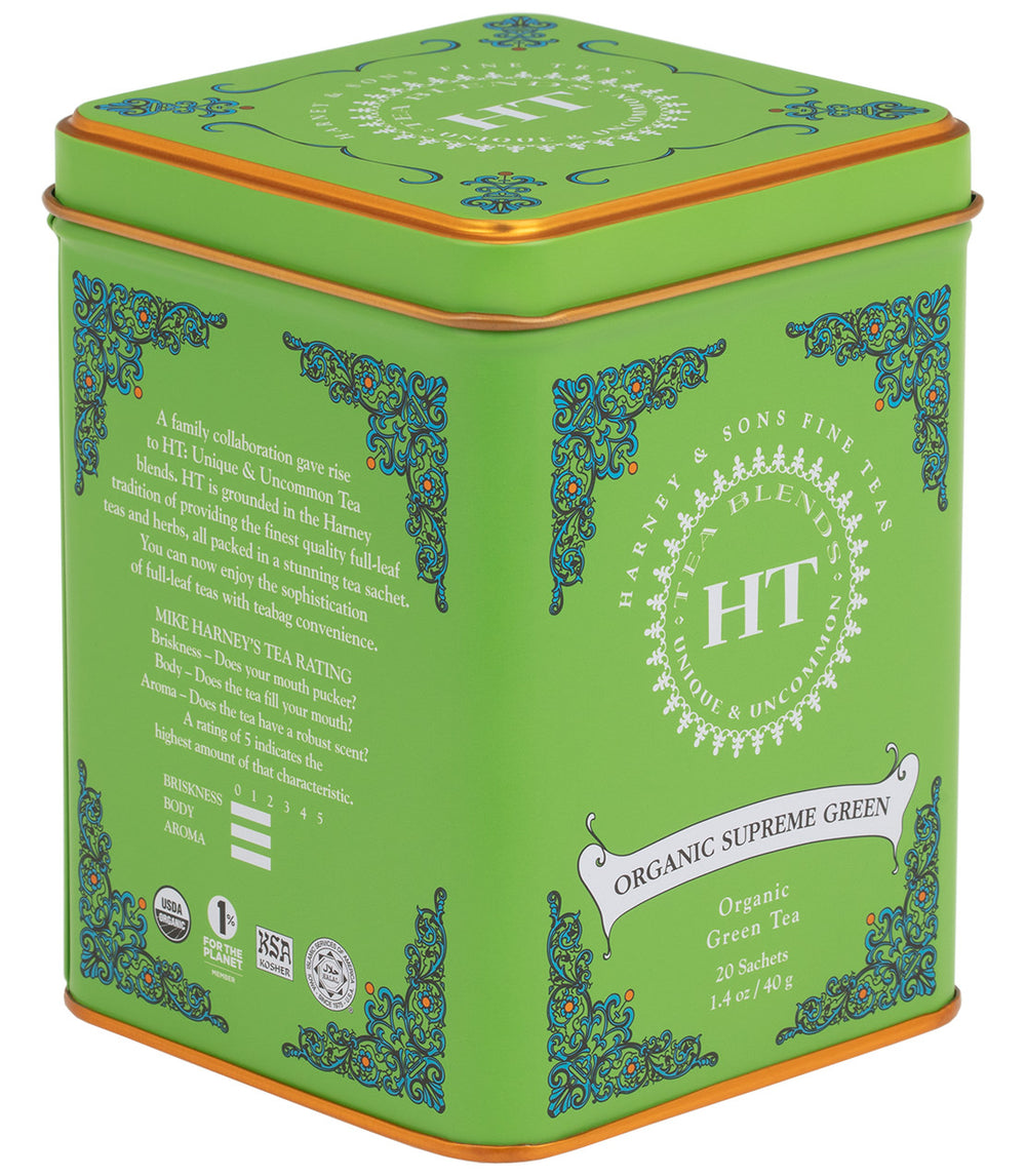 Organic Supreme Green, Tin of 20 Sachets