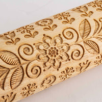 Embossed Rolling Pin, Spring/Summer Design 15.25"
