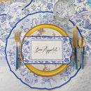 Table Cards Blue Regal Peacock