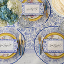 Table Cards Blue Regal Peacock