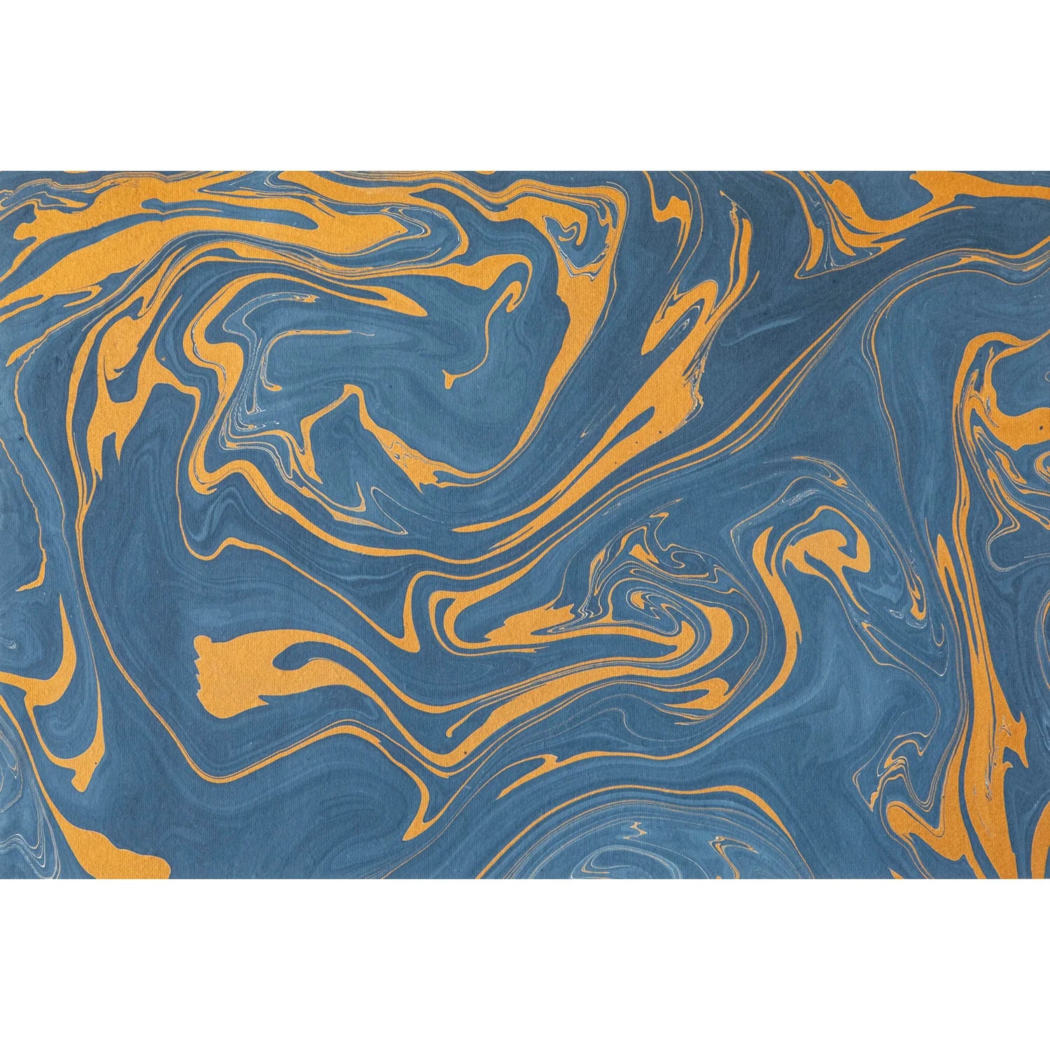 Hester & Cook Blue & Gold Veined Marbled Placemats & Tags