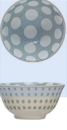 Stoneware Pinch Pot w/ Pattern, Multi Color, 4 Styles
