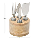 Cheese Servers with Wood Stand