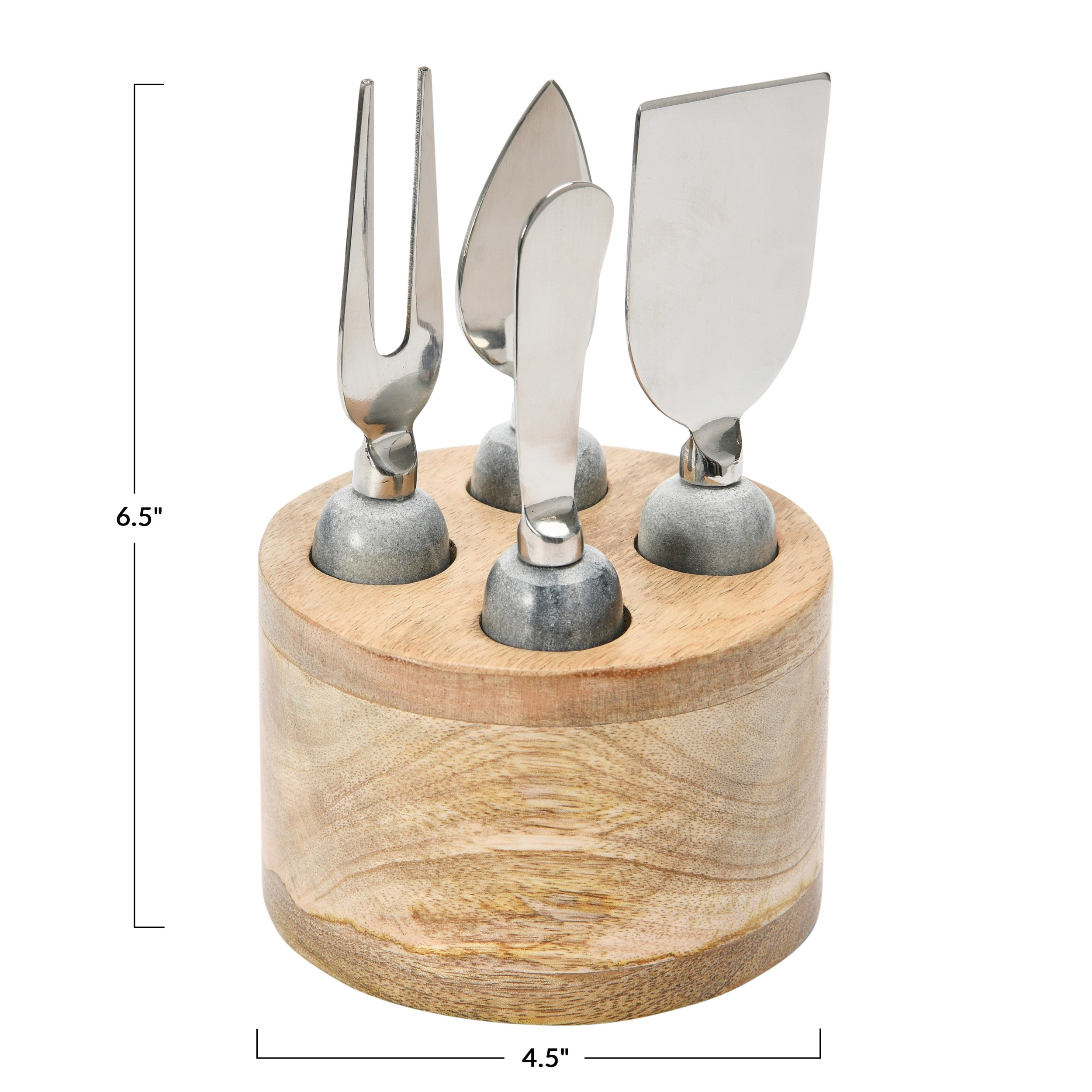 Cheese Servers with Wood Stand