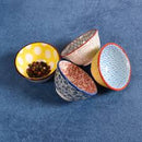 Stoneware Pinch Pot w/ Pattern, Multi Color, 4 Styles