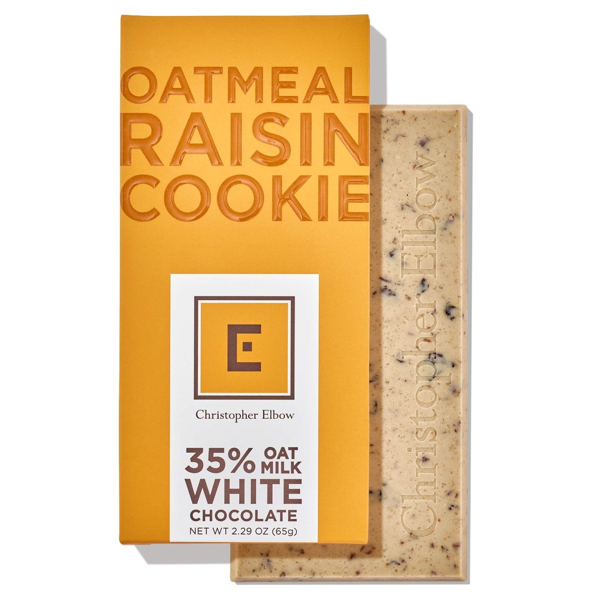 Christopher Elbow Oatmeal Raisin Cookie Vegan White Chocolate Bar