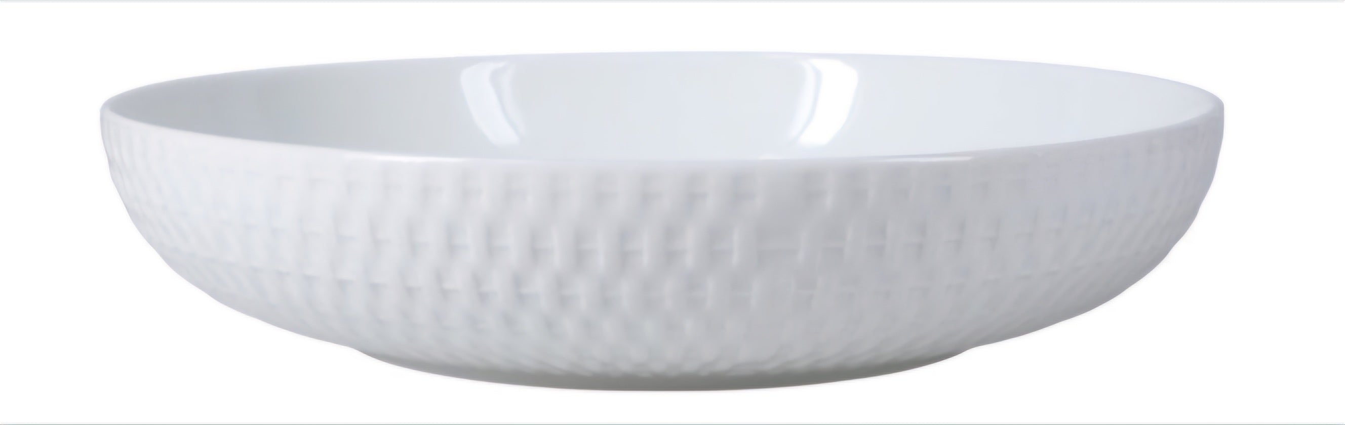 Textured Porcelain Dinner Bowls 48 oz