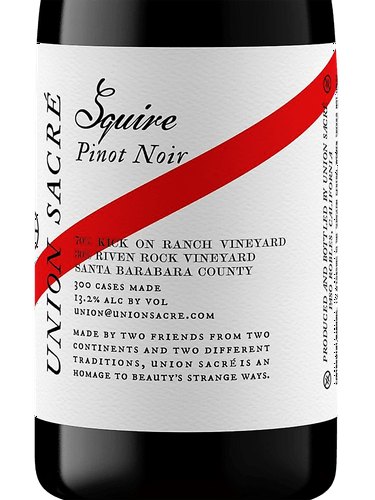 Union Sacre - Squire - Pinot Noir