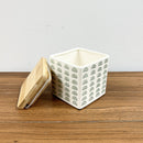 Stoneware Canister with Wood Top