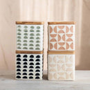Stoneware Canister with Wood Top