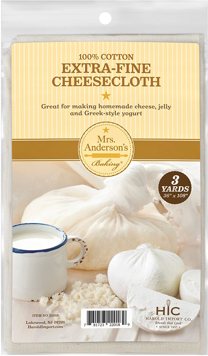Mrs. Anderson’s Baking Extra-Fine Cheesecloth