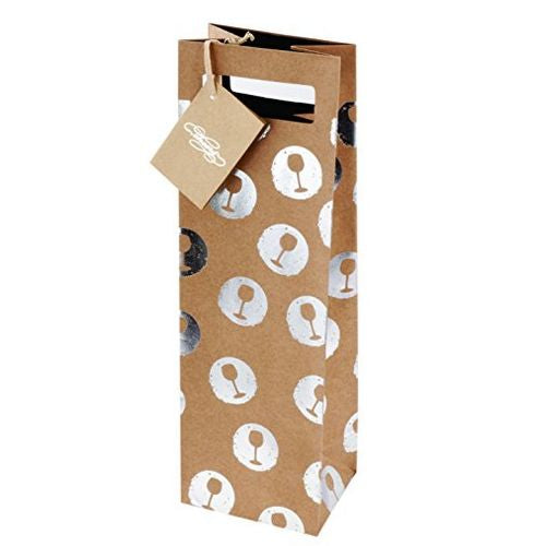 Tipsy Silver Wine Gift Bag