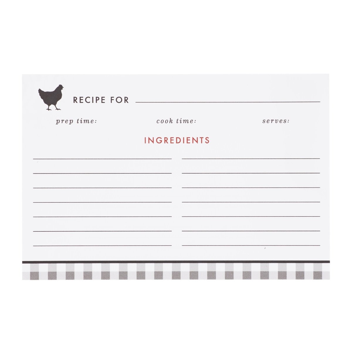 Home Cooked Recipe Card Pack 40-Count